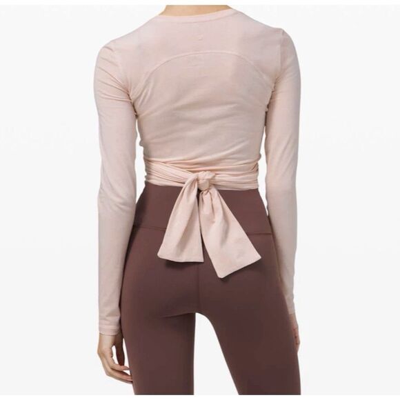 Lululemon “Gather And Grow” Long-Sleeve Feather Pink Size 12 $80 - Picture 4 of 10